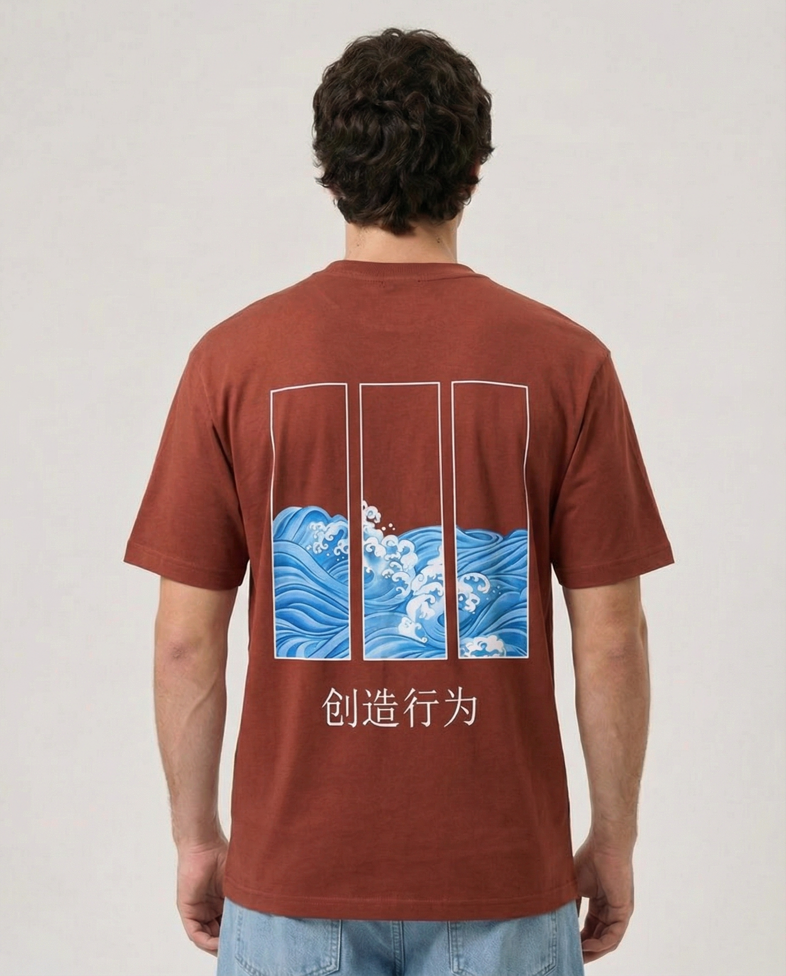 the triptych ukiyo e tee (rust) the triptych ukiyo e tee (rust)