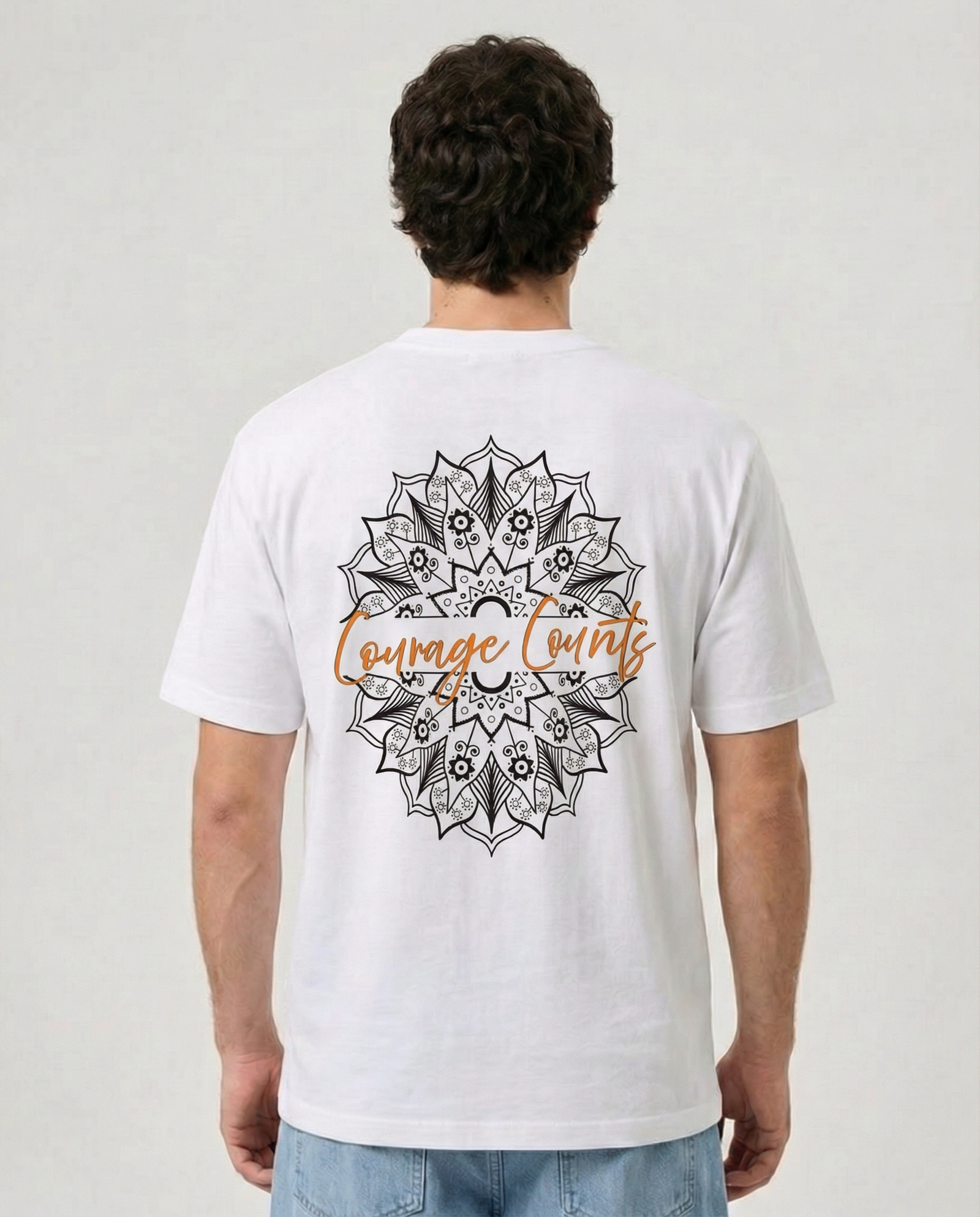 the "courage counts" mandala tee (off white) the "courage counts" mandala tee (off white)
